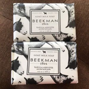 2 Beekman 1802 Goat Milk Soap (VANILLA ABSOLUTE) Huge 9 oz. each bar. BRAND NEW